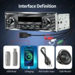 Grandnavi 1 Din Car Radio MP3 Player Classic Car Retro Audio Stereo Support FM AUX EQ USB Input In-dash Bluetooth For Benz - Image 6