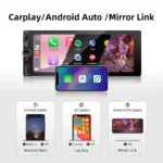 1DIN 6.86inch Universal MP5 Car Radio Support Wireless Carplay Android AUTO AUX USB  BT Touch Screen Multimedia Video Player - Image 3
