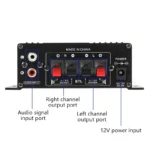 AK170 Mini Digital Power Audio Car Amplifier Blue Light Stereo Audio Amplifier for Home Theater Club Party Music 200Wx2 Power - Image 6