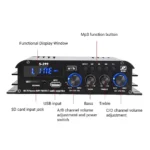 Audio Amplifier S-299 Channel-4.1 Digital AMP Bluetooth 5.0 Rated Power 40Wx4 with Remote for Home Theater Car RVs steamboat - Image 4