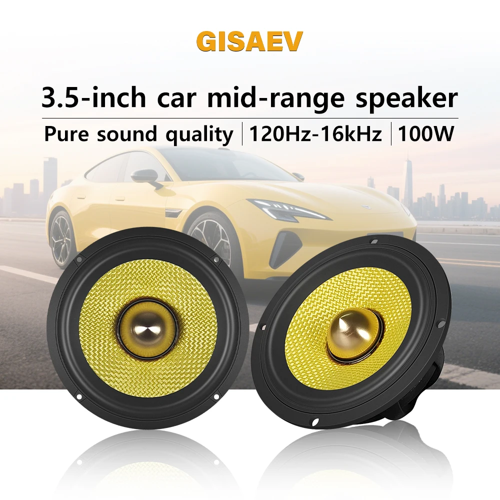 Scc8cd9299ba247029ed488f2b82bdbfb1.webp 3.5 inches bullet guided mid-range speakers, car center speakers, luxury car two-way three-way 3-inch mid-range speakers - Image 1