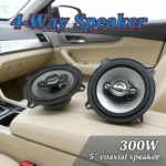 Two 5-inch 300W dual-channel car HIFI coaxial speakers, full-range stereo sound, 4.0 surround sound, 36V safe voltage. - Image 3