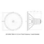 LII AUDIO TRIAX-18 18 Inch Three Frequency Cobalt Magnetic HiFi Coaxial Speaker 8 Ohm / 200W (1PCS) - Image 4
