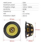 3.5 inches bullet guided mid-range speakers, car center speakers, luxury car two-way three-way 3-inch mid-range speakers - Image 4