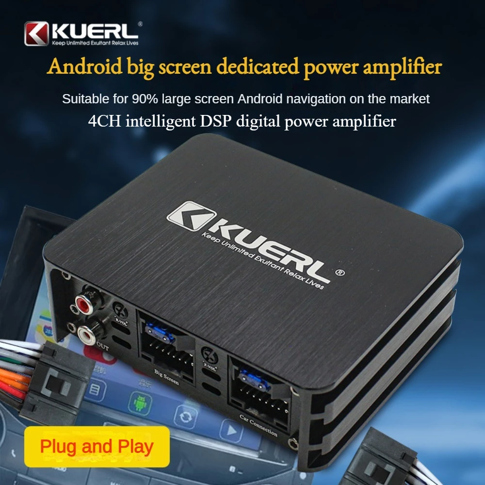 Sf55380a1264e41f4bea7ab6ce2f25d28U.webp Android System Large Screen Special Amplifier Car Audio Lossless Upgrade 4-way DSP-intelligent Digital Audio Processor - Image 1